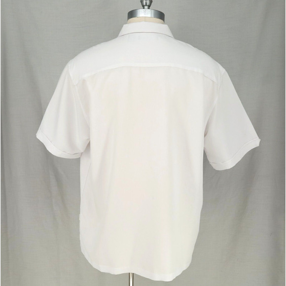 Cubavera Shirt 2XL Mens XXL White Green Embroidery Graphic Linen Cotton Casual - Picture 2 of 16